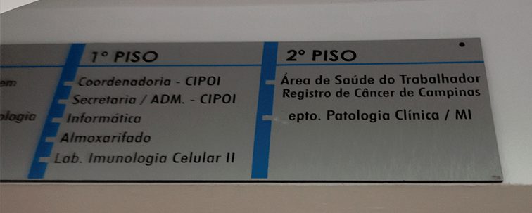 Placas de Sinalização Interna